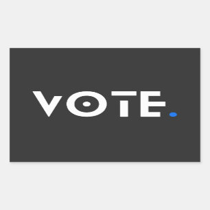 Adesivo Retangular Período de Votação Azul