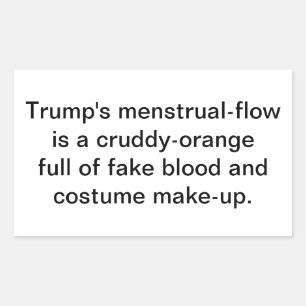 Adesivo Retangular Período Laranja-Detestável de Trump Hankamer Artju