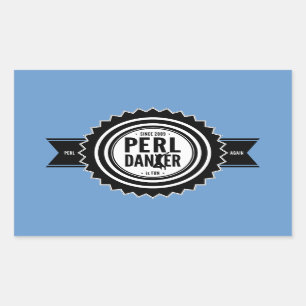 Adesivo Retangular Perl Dancer Stickers - Blue Background