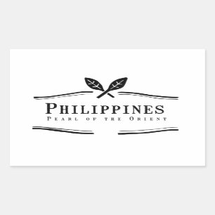 Adesivo Retangular Pérola do Oriente nas Filipinas