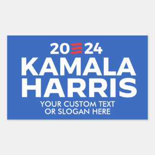 Adesivo Retangular Personalizado Kamala Harris 2024
