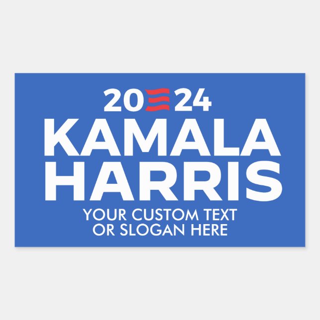 Adesivo Retangular Personalizado Kamala Harris 2024 (Frente)