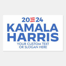 Adesivo Retangular Personalizado Kamala Harris 2024