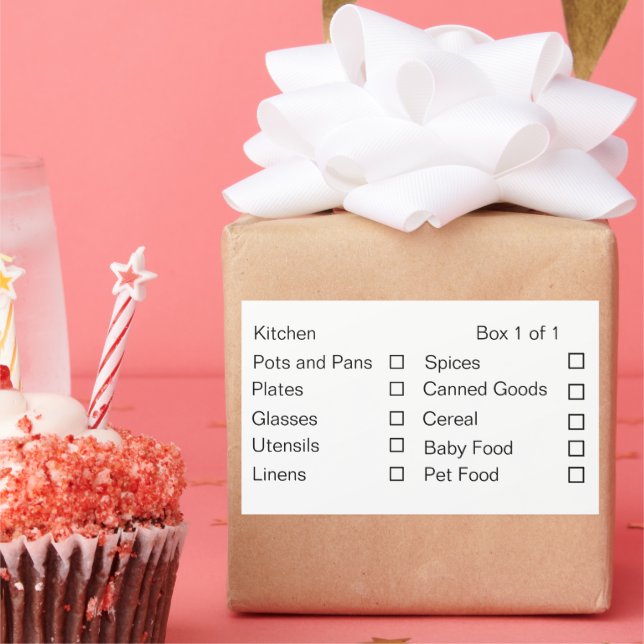 Adesivo Retangular Personalizar Rótulos de Movimentação (Festa)