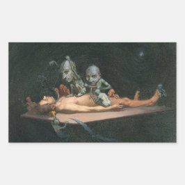Adesivo Retangular Perto da morte, vendo espíritos Mau demônicos