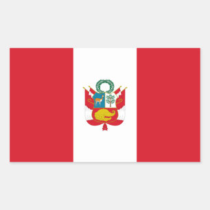 Adesivo Retangular Peru/bandeira peruana da guerra