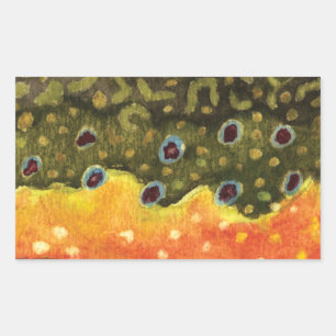 Adesivo Retangular Pesca com mosca