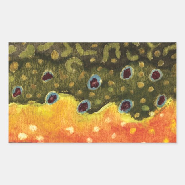 Adesivo Retangular Pesca com mosca (Frente)