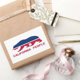 Adesivo Retangular Pessoas da Califórnia