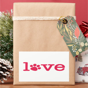 Adesivo Retangular Pet love