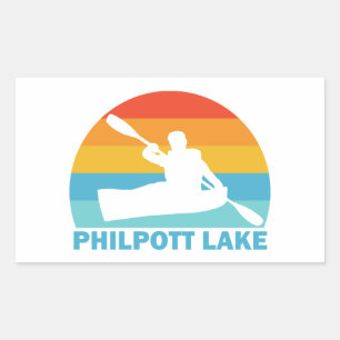 Adesivo Retangular Philpott Lake Virginia Caiaque