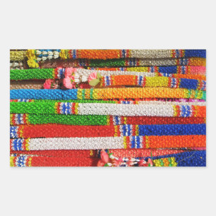 Adesivo Retangular Phuang Maalai - festão floral tailandesa