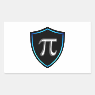 Adesivo Retangular Pi Irracional Shield Mathematics 14 Happy March Pi