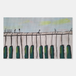 Adesivo Retangular Piano Pessoas Sticker