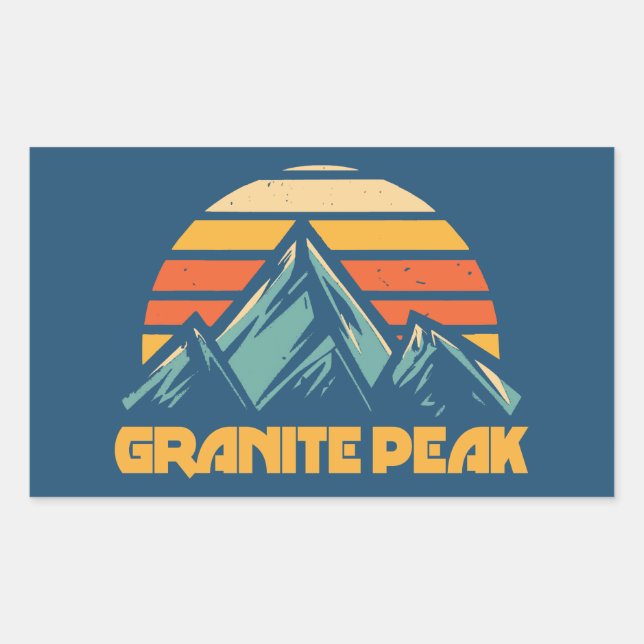 Adesivo Retangular Pico Granite Montana Ré Trouxa (Frente)