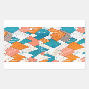 Adesivo Retangular Picos de Montanha Viagem do Mundo de Acampamento d