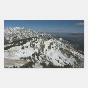Adesivo Retangular Picos de neve das montanhas Teton I Fotografia