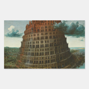 Adesivo Retangular Pieter Bruegel, o Velho - A Torre de Babel