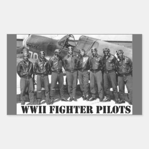 ADESIVO RETANGULAR PILOTOS DE CAÇA DE WWII