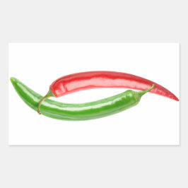 Adesivo Retangular Pimentos de pimenta Yin e Yang