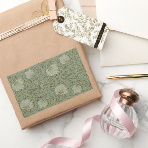 Adesivo Retangular Pimpernel por William Morris Vintage Textil Floral