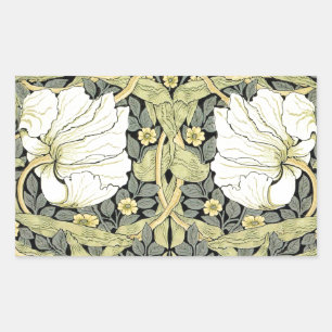 Adesivo Retangular Pimpernel Yellow Green Floral Patterno Vintage Wal