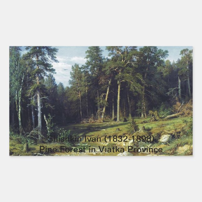 Adesivo Retangular Pine Forest na província de Viatka (Frente)