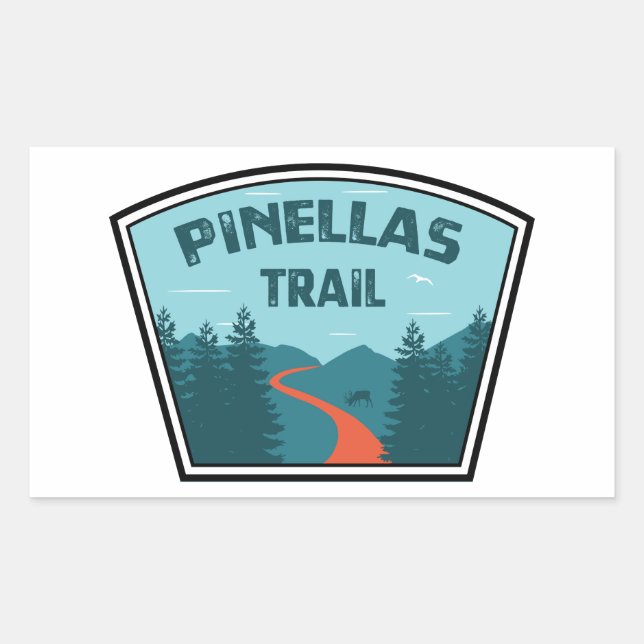 Adesivo Retangular Pinellas Trail (Frente)