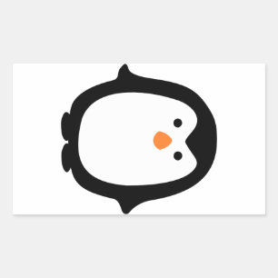 Adesivo Retangular Pinguim
