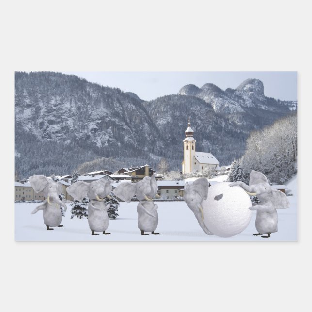 Adesivo Retangular Pinguins Doces (Frente)