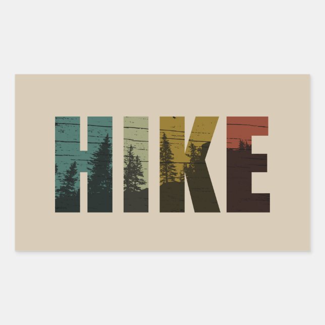 Adesivo Retangular Pinheiros no bosque caminham pela colheita (Frente)