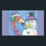 ADESIVO RETANGULAR PINK FLAMINGO SNOWMAN CHRISTMAS VÍDEOS<br><div class="desc">ESTILO DE SNOWMAN FLAMINGO. FUN LOVING CHRISTMAS STICKERS Sheet,  Retângulo *Personalizar,  Bordas Azul/Rosa ...  Procure Itens Correspondentes Susan Brack Design</div>