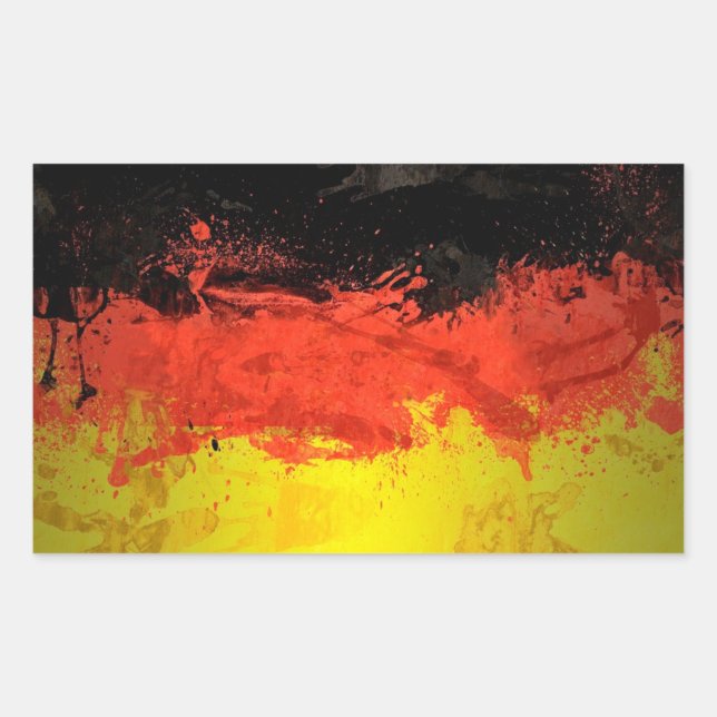 Adesivo Retangular Pintar Bandeira da Alemanha (Frente)