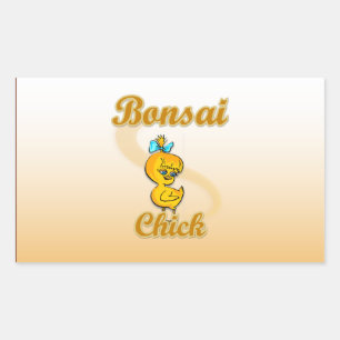 Adesivo Retangular Pintinho Bonsai