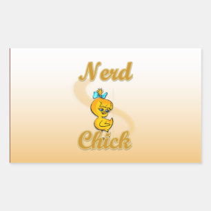 Adesivo Retangular Pintinho nerd