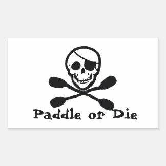 Adesivo Retangular Pirate Flag Kayak Sticker