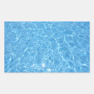 Adesivo Retangular Piscina Nadadora Vazio Azul