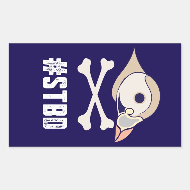 Adesivo Retangular Pittsburgh Puffins #STBD (Frente)