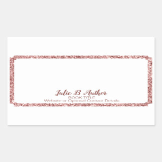 Adesivo Retangular Placa de Assinatura do Livro Dourado de Autores do