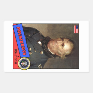 Adesivo Retangular Placa de basebol Zachary Taylor