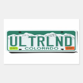 Adesivo Retangular Placa de licença do UltraLandia CO