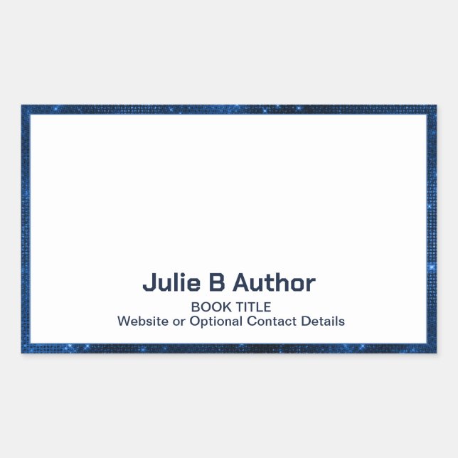 Adesivo Retangular Placa do Livro Azul de Borda Ficha Científica Futu (Frente)