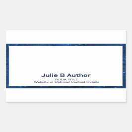 Adesivo Retangular Placa do Livro Azul de Borda Ficha Científica Futu