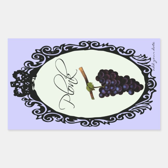 Adesivo Retangular Placa (etiqueta de vinho caseira) (Frente)