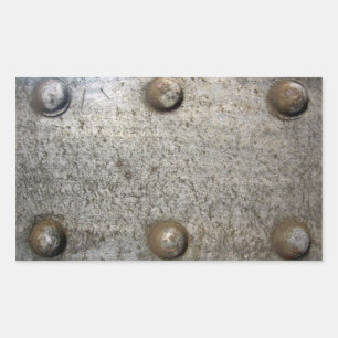 Adesivo Retangular Placa metálica com parafusos