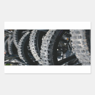 Adesivo Retangular Pneus de bicicleta de montanha