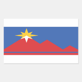 Adesivo Retangular Pocatello Flag Stickers