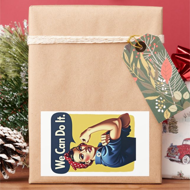 Adesivo Retangular Podemos fazê-lo | Feminismo Famoso (Feriado)