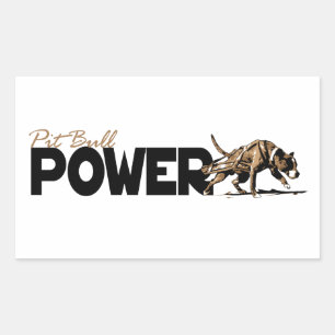 Adesivo Retangular Poder do pitbull!