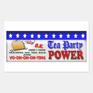Adesivo Retangular Poder do tea party